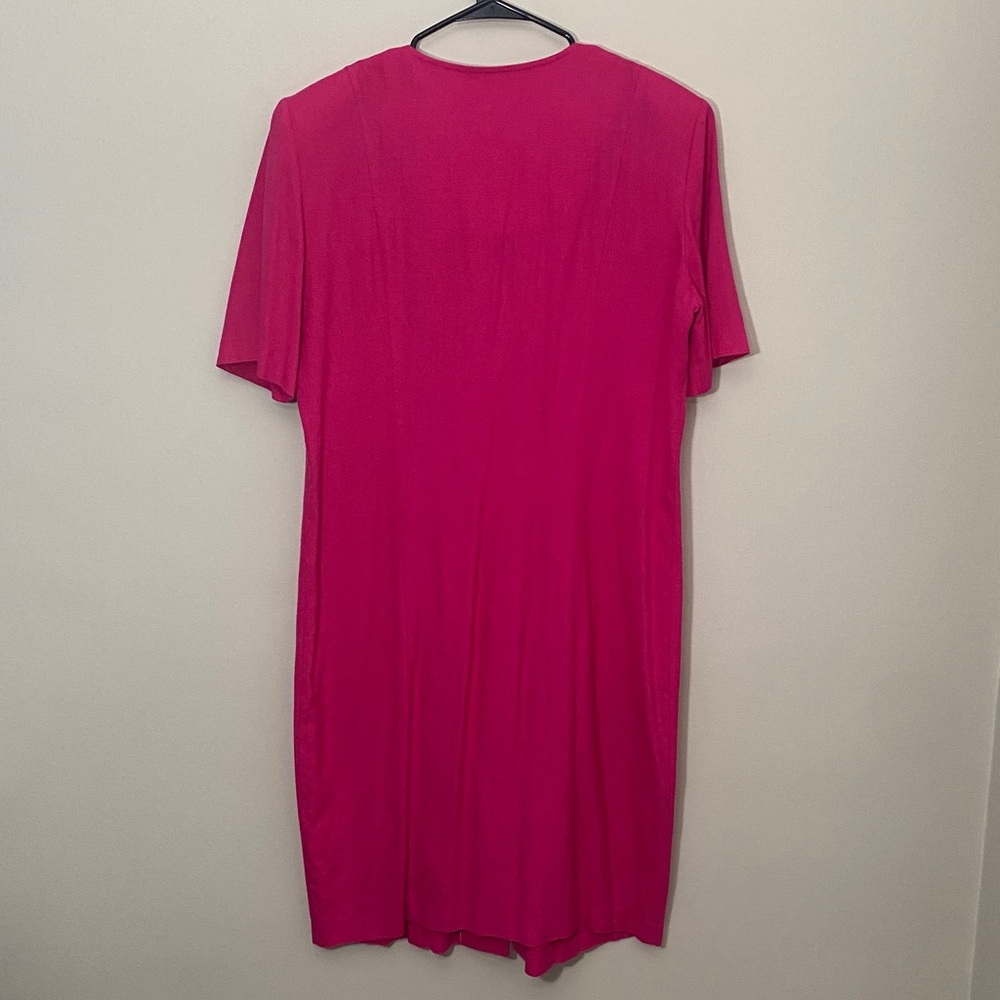 🎉 BOGO Vintage Jessica Howard Fuchsia Button-Front Midi Dress 🎉 - Picture 2 of 7
